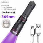 lampe torchon uv led rechargeable noire texturée moderne adhésif câble type