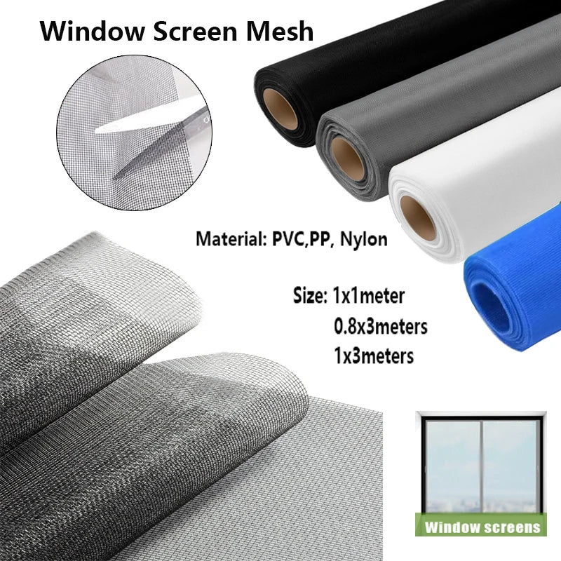 filet fenêtre adhésif noir blanc bleu taille 100x300cm 100x100cm nylon pp pvc moderne