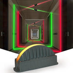 projecteur mural led moderne 7w gris rouge vert jaune violet bleu projections géométriques ip65