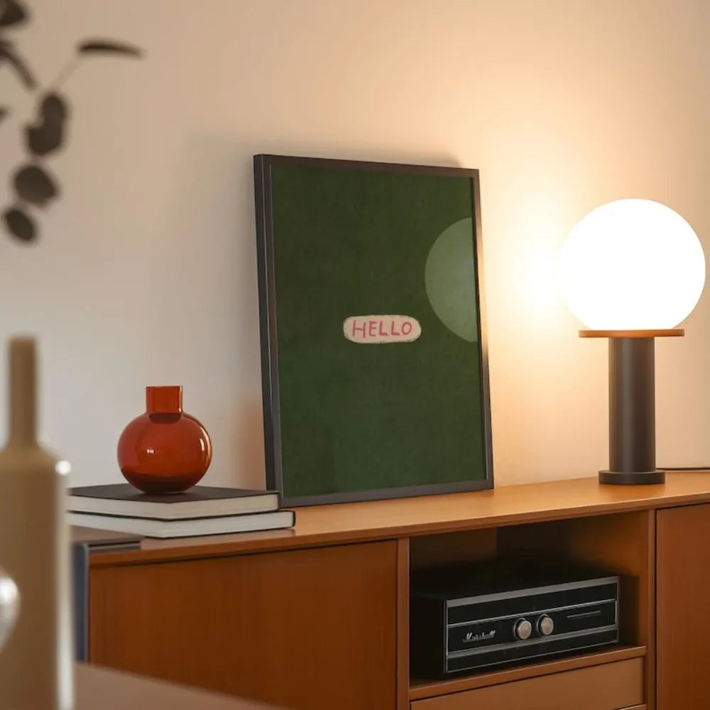 décoration murale moderne cadre sans toile rouge vert blanc 20x30cm 30x40cm 40x60cm 50x70cm hello