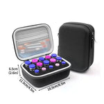 boîte rangement insuline huiles essentielles pochettes alcool seringues coton tige portable pratique noire