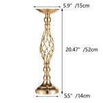 Support floral or réticulé moderne bouquet artificiels 45cm 52cm 59cm mariage table