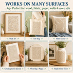 gabarits motifs géométriques réutilisables blancs modernes peinture diy artisanat meuble