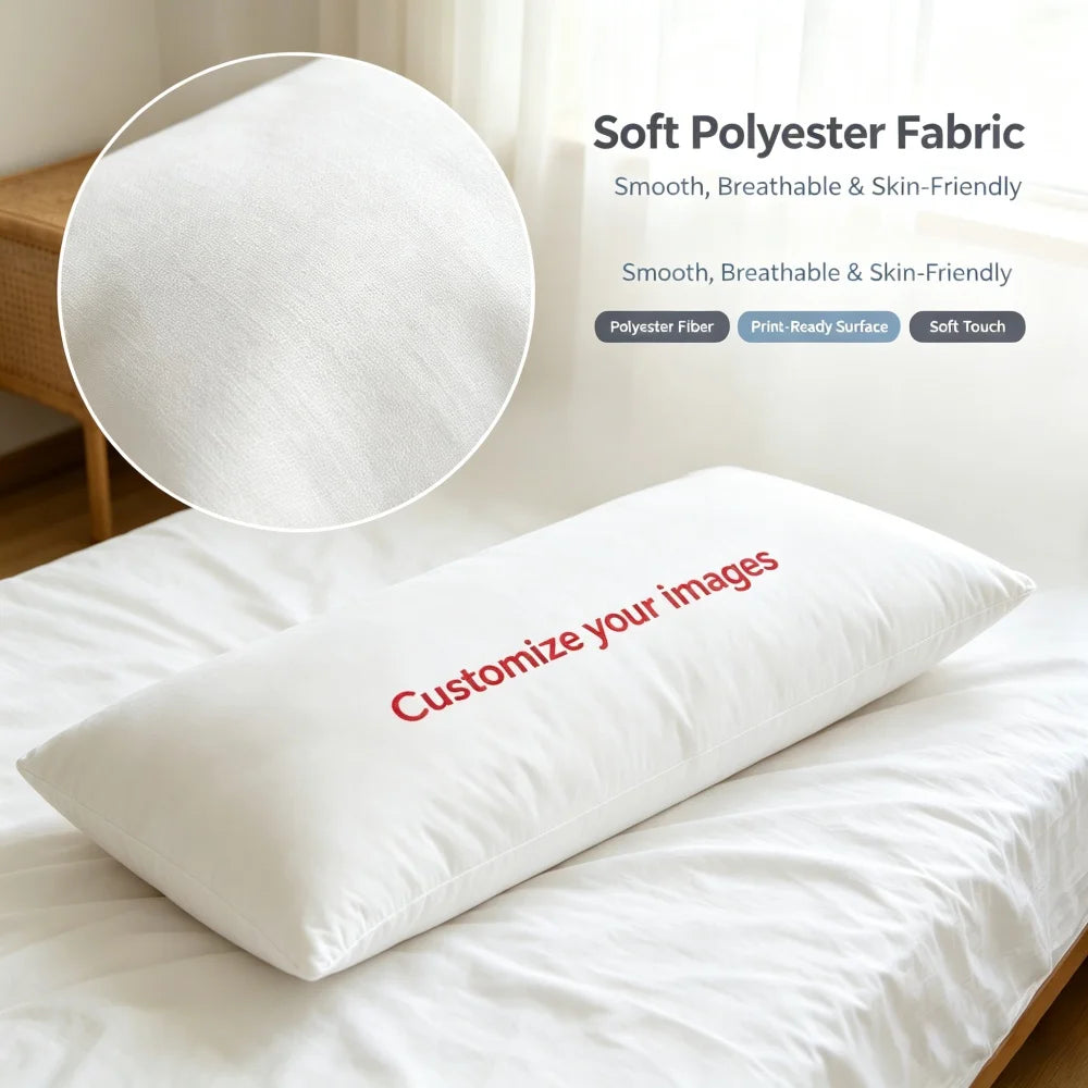 housse coussin personnalisable personnage dessiné moderne 100 polyester blanc 137x50cm cadeau decoration