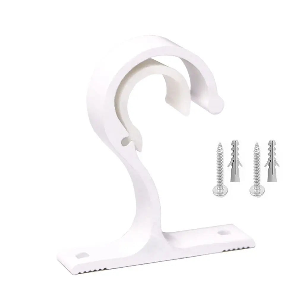 support rideau blanc doré moderne vis fixation plaque