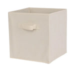 boîtes rangement réutilisables tissu non tissé beige gris noir bleu rose jaune vert poignées