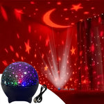 projecteur étoiles lune led veilleuse multicolore moderne câble usb éclairage chambre enfant