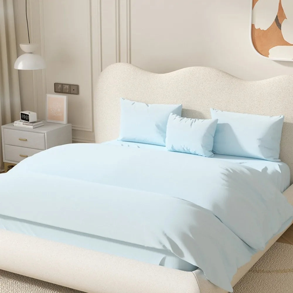 drap housse jetable lit simple double élastique blanc bleu rose vert violet lisse minimaliste