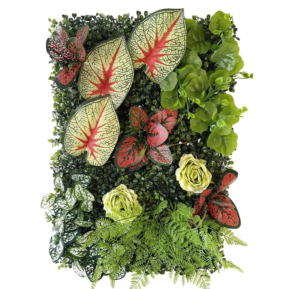 décoration murale plante artificielle fleurs baies feuilles vertes jardin intérieur salon extérieur fête naturelle