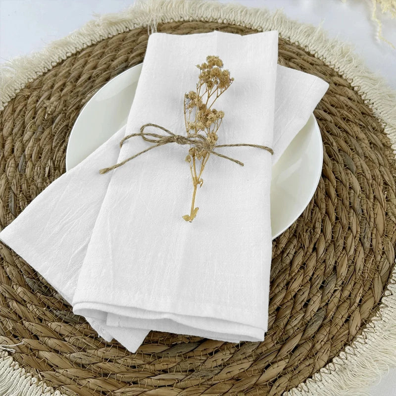 serviettes table violet blanc texture lin classique 40cm 40cm pack 6pcs pack 12pcs pack