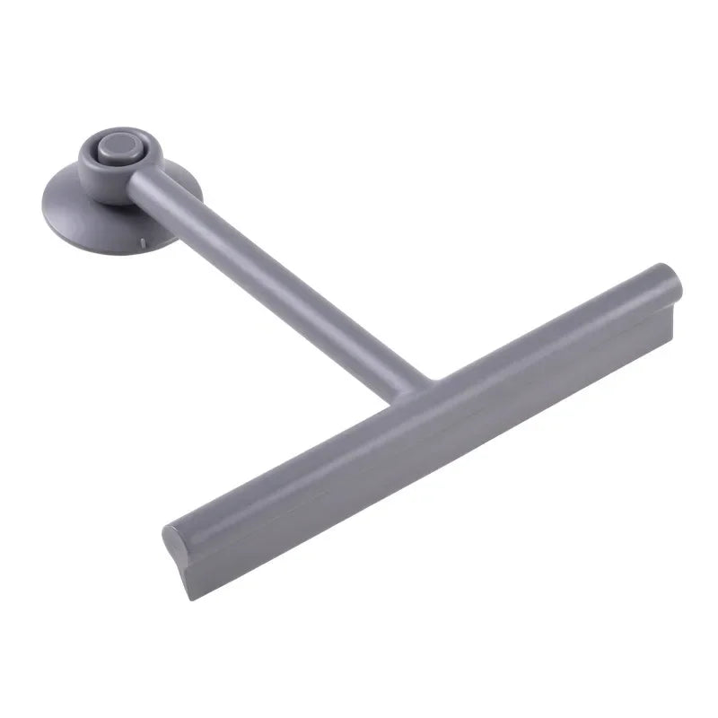nettoyant vitre poignée longue brosse plate caoutchouc noir gris clips moderne minimaliste