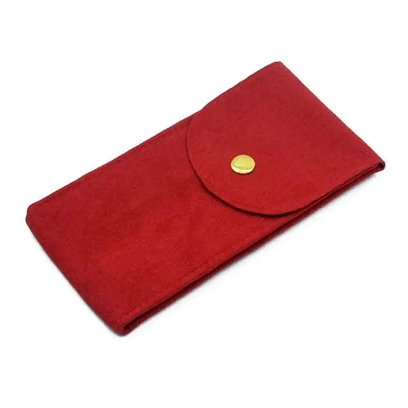 pochettes velours montres bouton pression moderne pratique noir vert gris