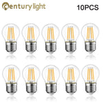 Ampoule LED Edison G45 rétro allumée avec filament visible