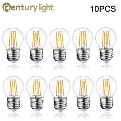 Ampoule LED Edison G45 rétro allumée avec filament visible
