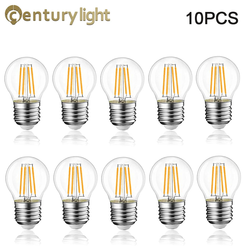 ampoules led filament transparentes 2700k 6000k e27 globe opalescent vintage 360deg 2w 4w 6w