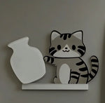 support pinceaux chat noir aimant moderne décoration intérieure animal compagnie dessin animé collection art