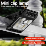 lampe solaire détecteur mouvement fixation pince étanche extérieur éclairage travail camping clôture moderne led