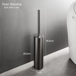 brosse wc support mural acier inoxydable noir or argent lisse moderne fixation murale durable