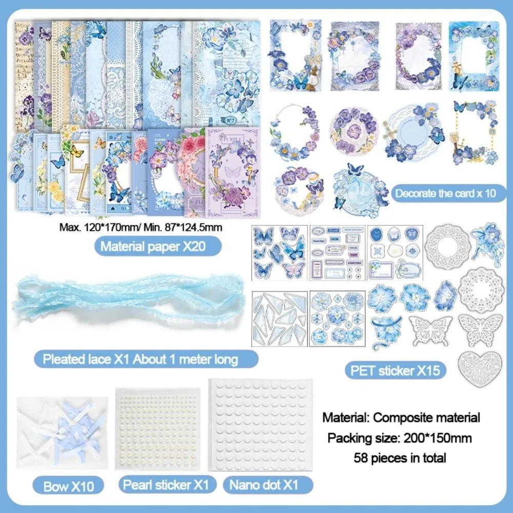 sac main blanc imprimé papillons fleurs cœurs cadres moderne détaillé