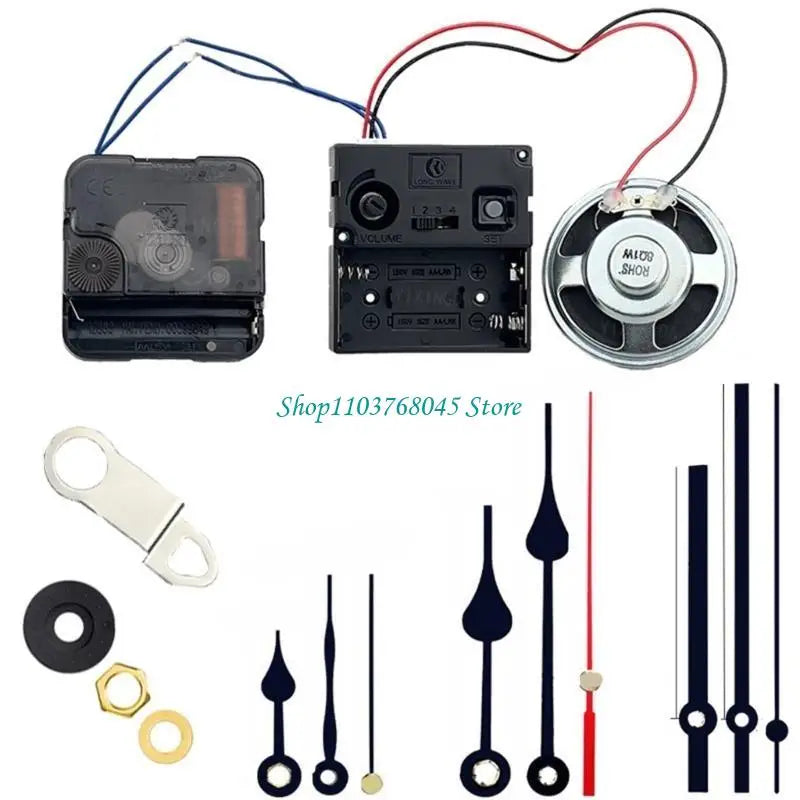 kit montre mécanique noir blanc doré aiguilles boîtier batteries instructions classique