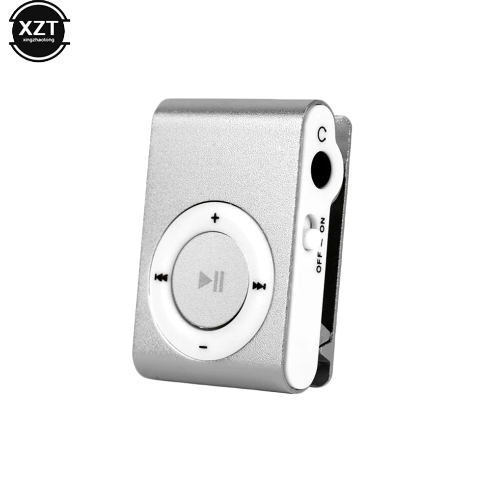 lecteur mp3 portable argent rose noir or bleu métal brillant compact moderne clips