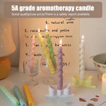 bougies parfumées vert pastel jaune rose blanches twistées moderne support nœud anniversaire décoration maison