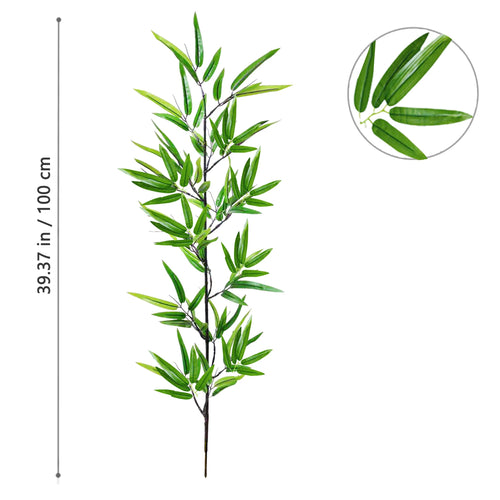 plante artificielle bambou vert clair pot blanc gravier décoration intérieur