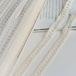 ruban dentelle blanc crème motif coeurs 2cm largeur vintage opacité écolo tissu polyester coton