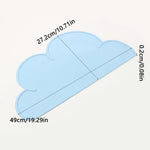 tapis silicone nuage bleu rose gris sous plat animal nourriture décoration mignonne enfantine