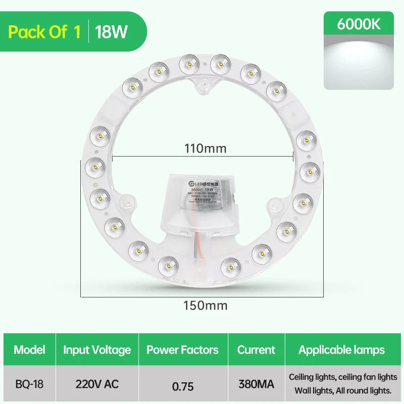 Module LED blanc moderne aimant 18W 4000K 6000K câble éclairage économieénergie