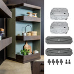 supports rangement acier inoxydable gris moderne facile économie espace vis silencieux ouverture closURE