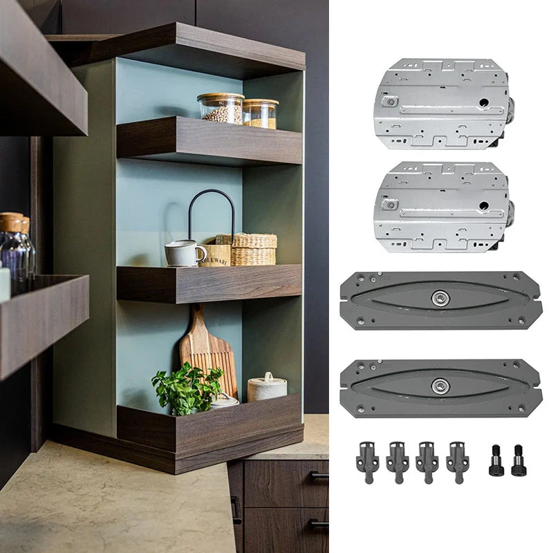 supports rangement acier inoxydable gris moderne facile économie espace vis silencieux ouverture closURE