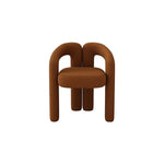 chaise moderne minimaliste tissu bouclé blanc rose gris bleu orange marron contemporaine assise dossier