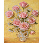tableau decoratif art contemporain floral animalier abstrait diy resine opaque 35x45cm
