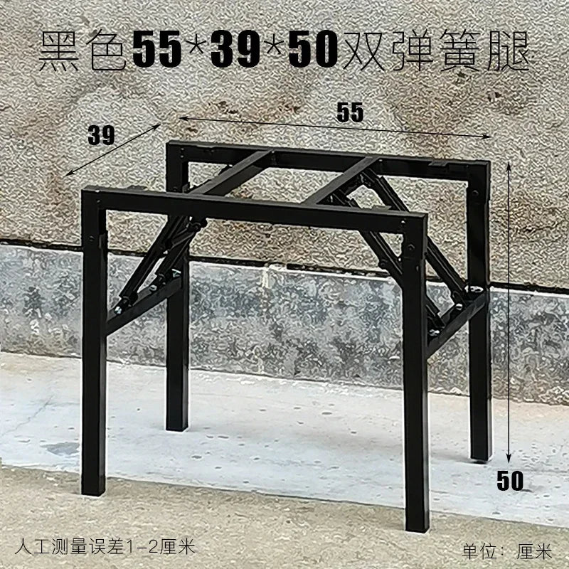 support table pliable métal noir robuste structure moderne pieds fer
