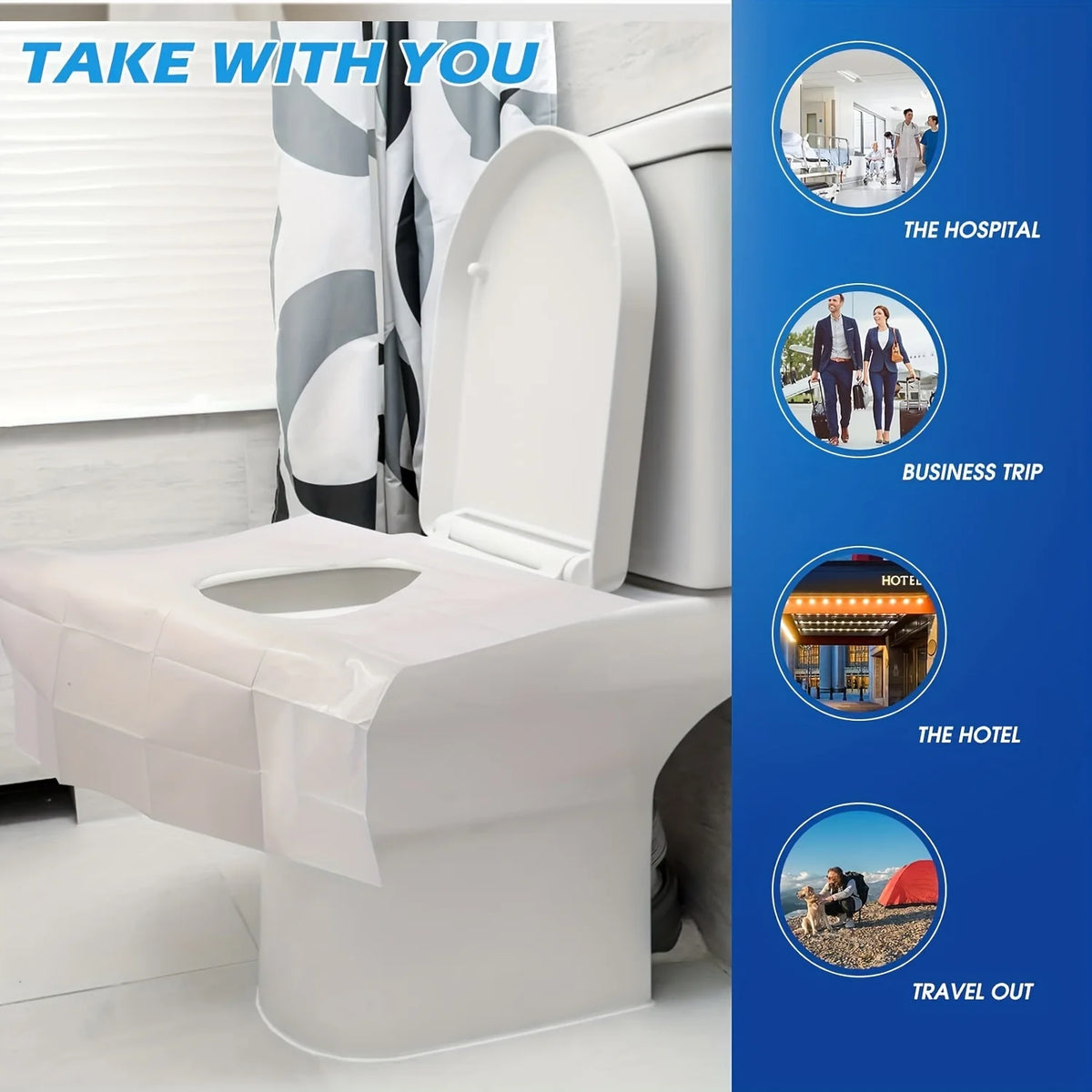 couvre siege toilette jetable blanc hygienique portable respectueux environnement pack 100 pieces