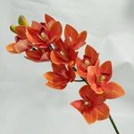 décoration intérieure bouquet orchidées artificielles orange rose blanc vert gradient réaliste festifs