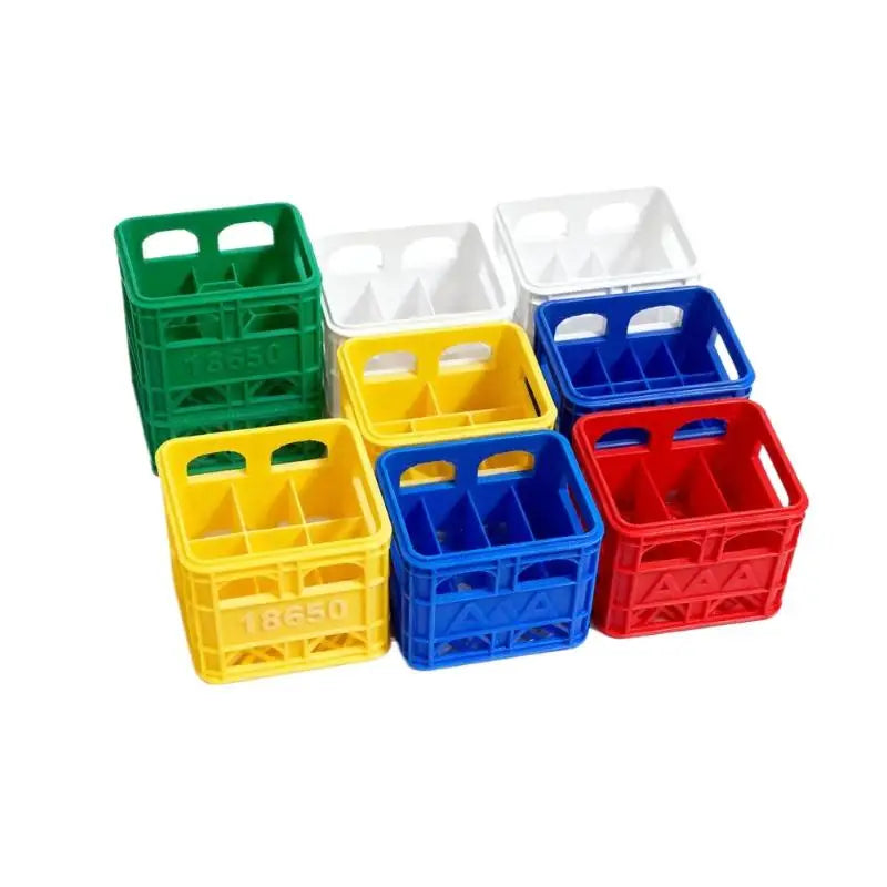 boîtes piles vertes blanches modernes empilables poignées contenant piles aaa 9v