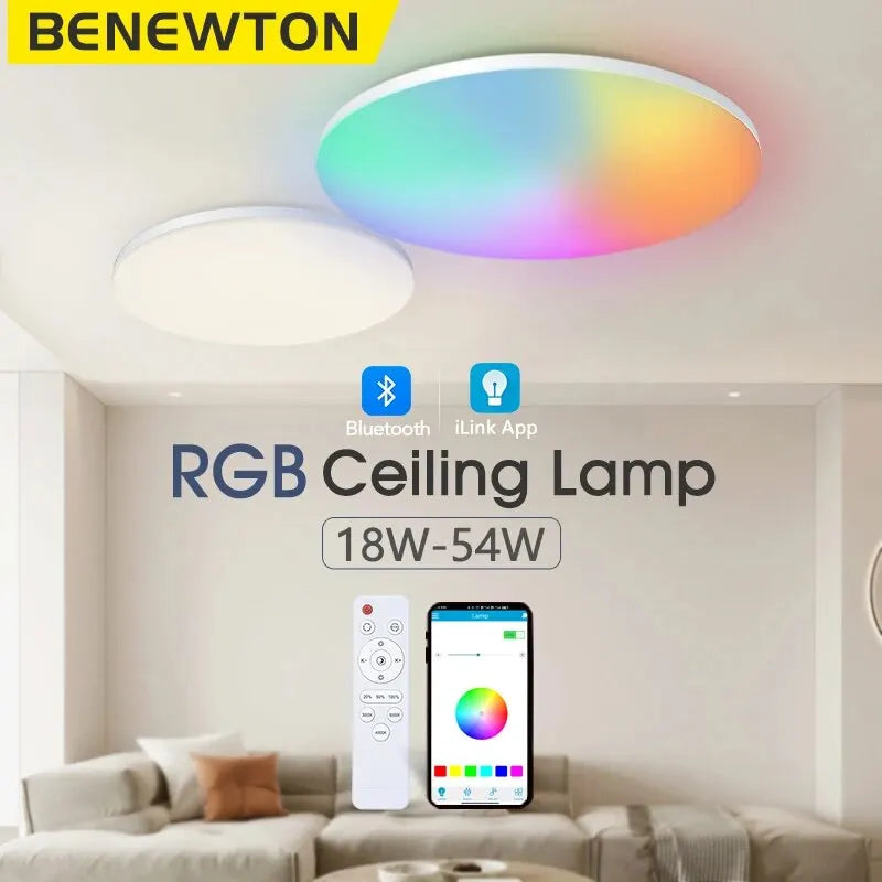 lampe moderne blanc smart app contrôle éclairage quotidien facile télécommande incluse flux lumineux élevé