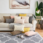 coussin siège carré beige motif doux confortable amovible lavable 45x45cm