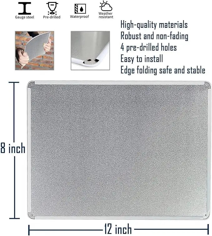 panneau informatif bilingue anglais espagnol bleu blanc 20x14cm informative