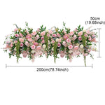 décoration murale artificielle bouquet fleurs roses pivoines feuilles vertes mariage anniversaireextérieur moderne 100cm 40cm