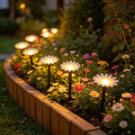 lumière solaire fleur blanc jaune 20 led moderne décoration extérieure chambre balcon festival