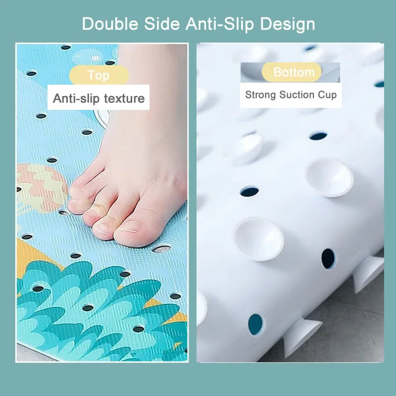tapis bain marin dessin animé poissons méduses coraux adhésifs antidérapants salle bain enfants adultes