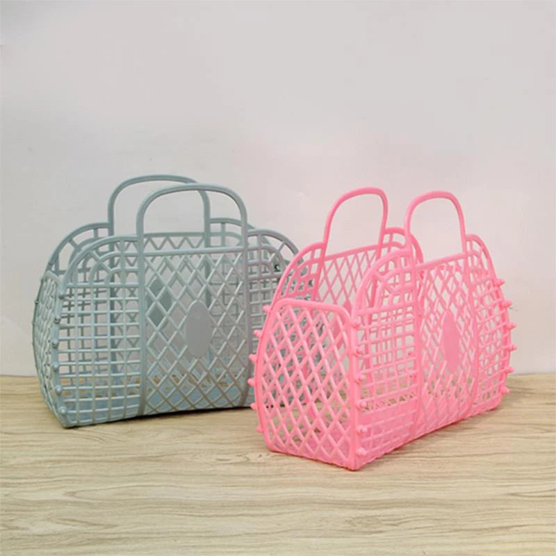sac main vintage vert rose beige violet fileté poignées détachables rangement rétro opacité