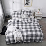 ensemble literie moderne love noir blanc motif géométrique 100 polyester brossé double queen taille