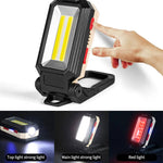 lampe travail multifonctionnelle pliante led cob haute luminosité crochet magnétique