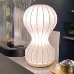 lampe table led blanc rayures verticales moderne base plate chambre coucher(toucher interrupteur) 6w 90v260v