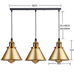 lumière suspendue industrielle conique noire blanche orange éclairage moderne chambre salon