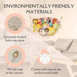 hamac jouets coton macramé franges boho crochets fixation beige clair chambre salon